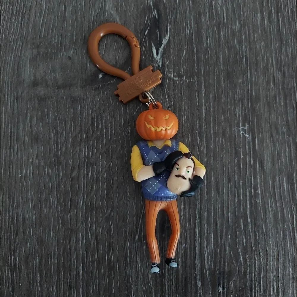 Hello Neighbor Keychain/Backpack Clip Jack-o'-Lantern Head